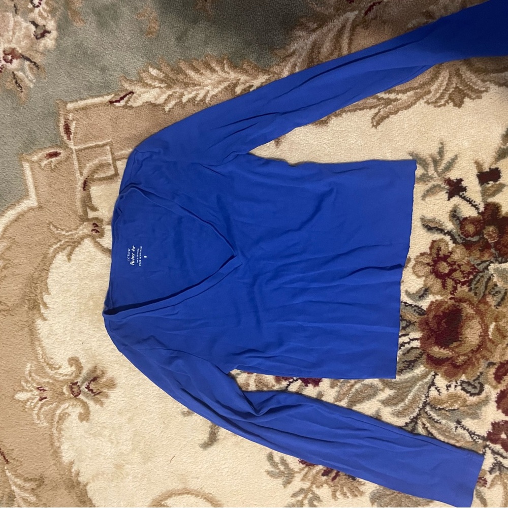 J. Crew Vibrant Blue Cotton Tee